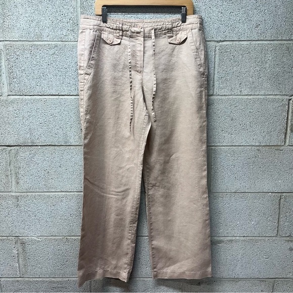 Sandro Pink Linen Pants - Picture 1 of 12